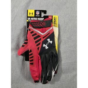 Under Armour UA Nitro‎ Warp Football Men's Gloves Red/Black Medium